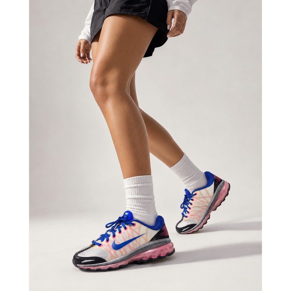 Nike Air Max 2009 NikeiD Women's 6 Blue Pink White 411690-900
